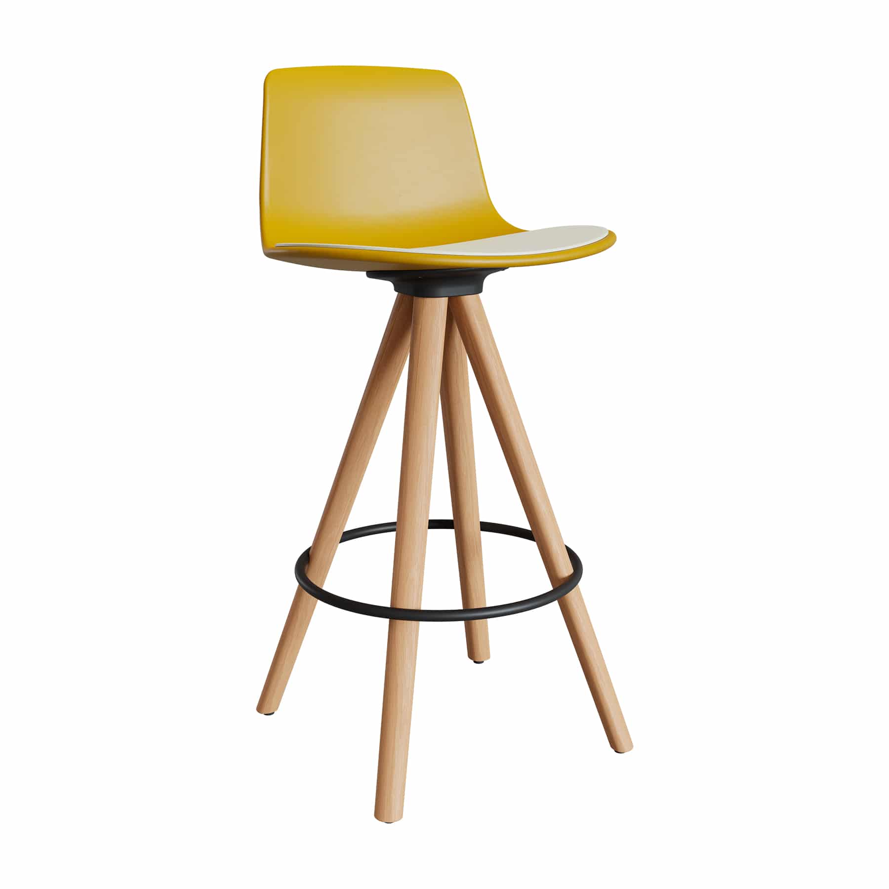 Lottus spin wood stool